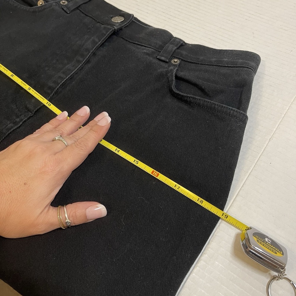 Lauren Ralph Lauren Vintage Black Midi Long Denim Skirt Women's Sz 8 - Picture 4 of 16